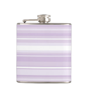 Thistle purple stripes hip flask