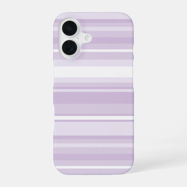 Thistle purple stripes iPhone 16 case (Back)