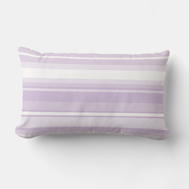 Thistle purple stripes lumbar cushion (Front)