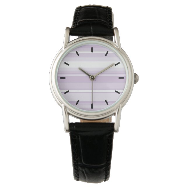 Thistle purple stripes watch (Front)