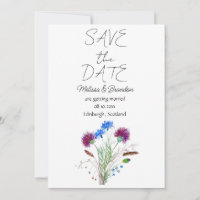 Thistle Scottish Floral Flowers Rustic Wedding