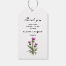 Thistle Scottish Floral Watercolor Flowers Wedding
