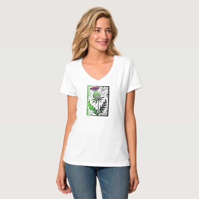 Thistle t shirt - Scotland's flower (Front Full)