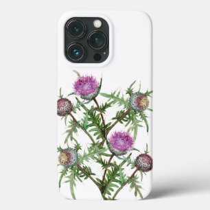 Thistle violet flowers  iPhone 13 pro case
