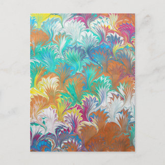 Thistle Water Marbling Postcard