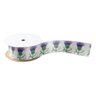 Thistle with a twist of tartan satin ribbon