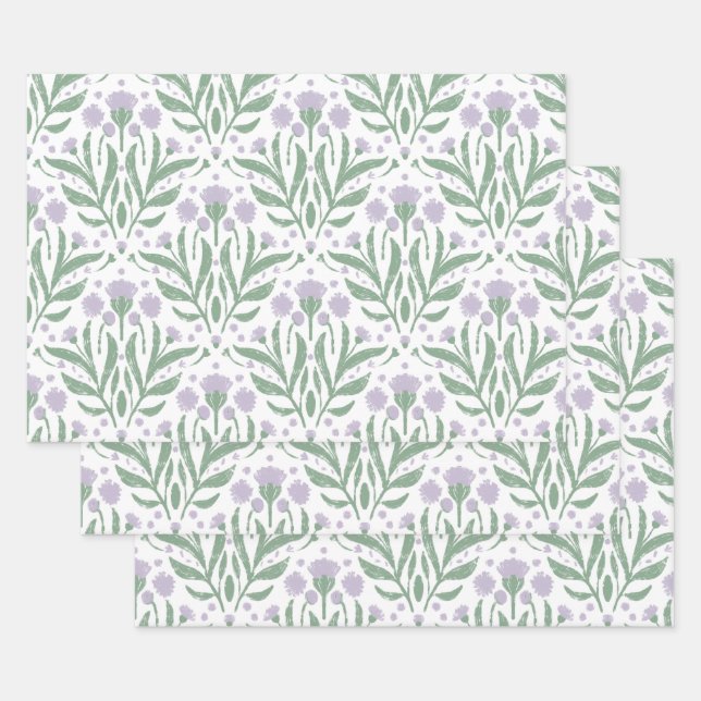 Thistle wrapping paper sheets (Set)