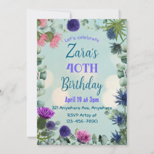 Thistles & Eucalyptus Invitation