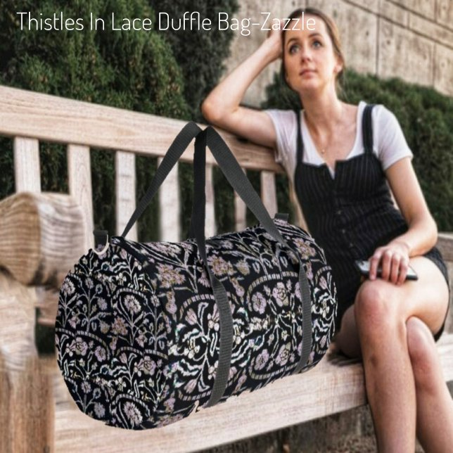 Thistles In Lace Duffle Bag (Creator Uploaded)