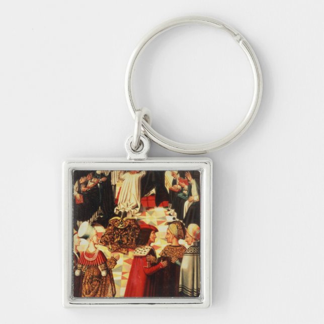 Thomas Aquinas being received into the Dominican O Key Ring (Front)