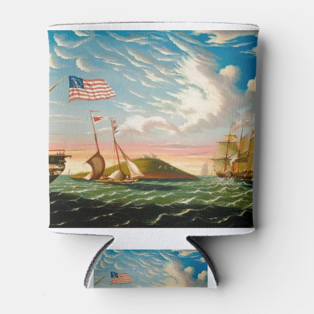 Thomas Chambers Boston Harbor Can Cooler (Front)