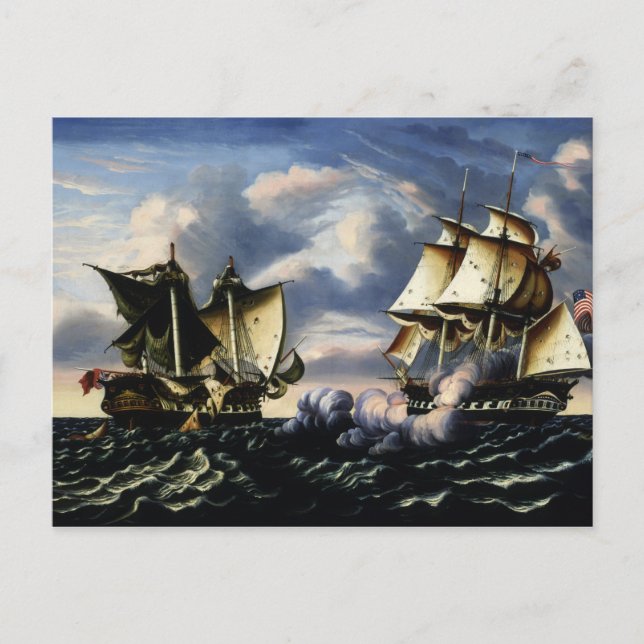 Thomas Chambers - Capture of H.B.M. Frigate Postcard (Front)
