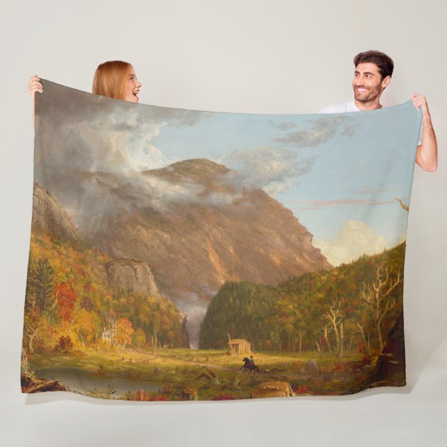 Thomas Cole A View of the Mountain Pass  Fleece Blanket (In Situ)