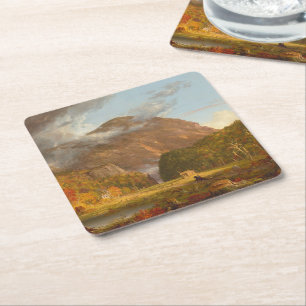 Thomas Cole A View of the Mountain Pass  Square Paper Coaster
