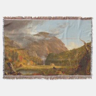 Thomas Cole A View of the Mountain Pass Throw Blanket