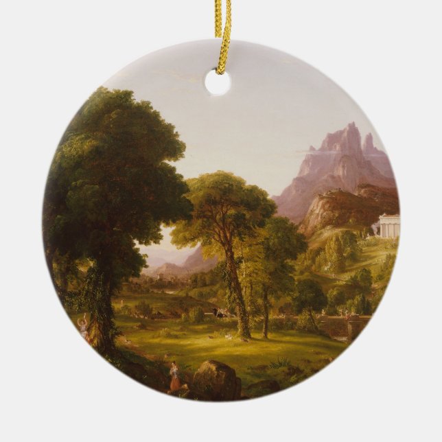 Thomas Cole  Dream of Arcadia Ceramic Tree Decoration (Front)