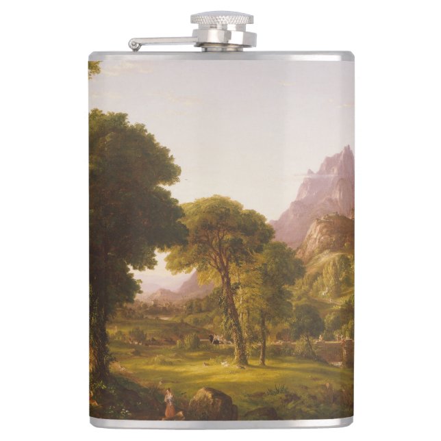Thomas Cole  Dream of Arcadia Hip Flask (Front)