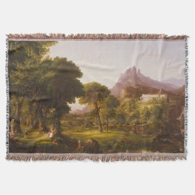 Thomas Cole  Dream of Arcadia Throw Blanket (Front)