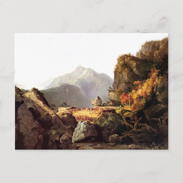 Thomas Cole- Scene from 'The Last of the Mohicans' Postcard (Front)