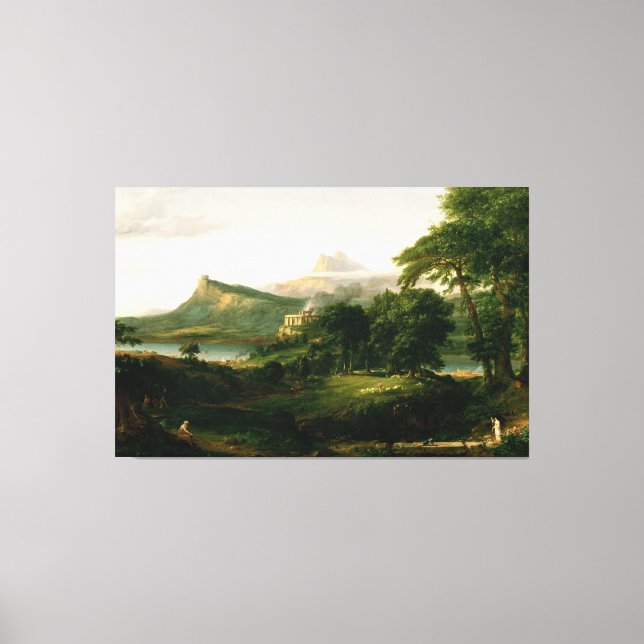 Thomas Cole  The Course of Empire - The Arcadian Canvas Print (Front)