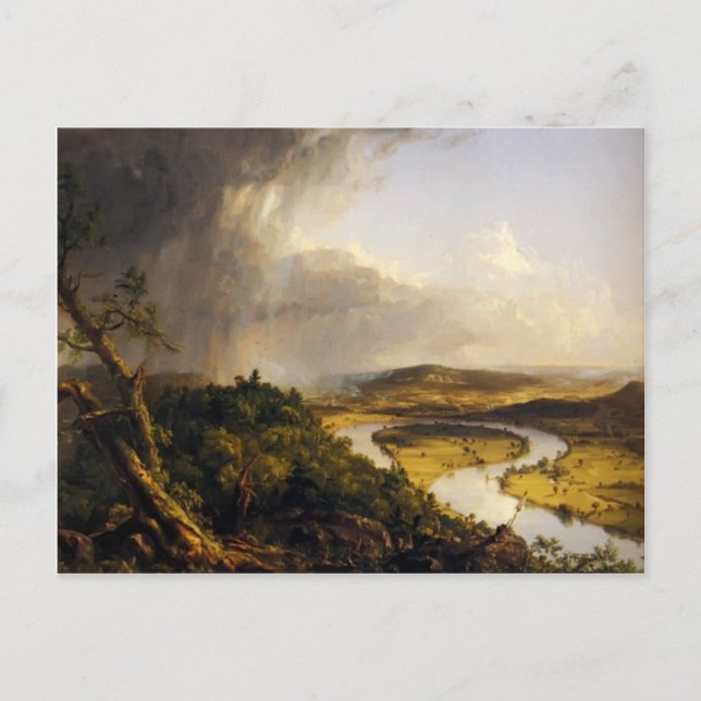 Thomas Cole- The Oxbow , the Connecticut River Postcard (Front)