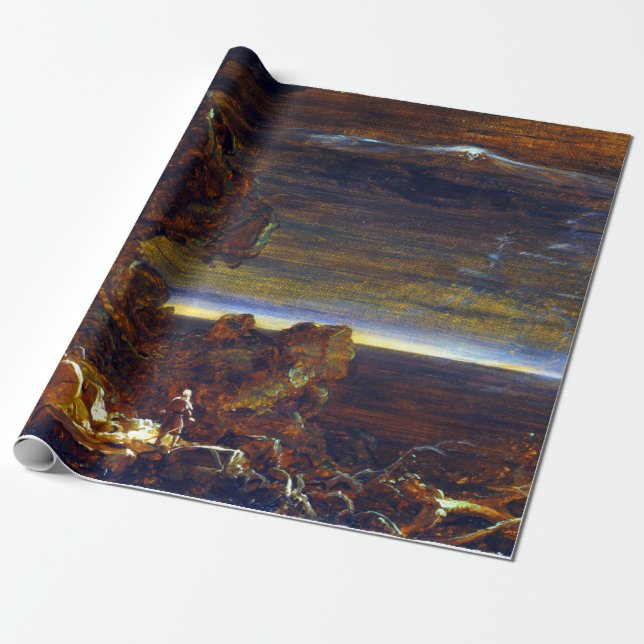 Thomas Cole The Pilgrim of the World Wrapping Paper (Unrolled)
