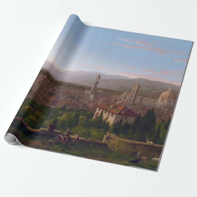 Thomas Cole View of Florence Wrapping Paper (Unrolled)