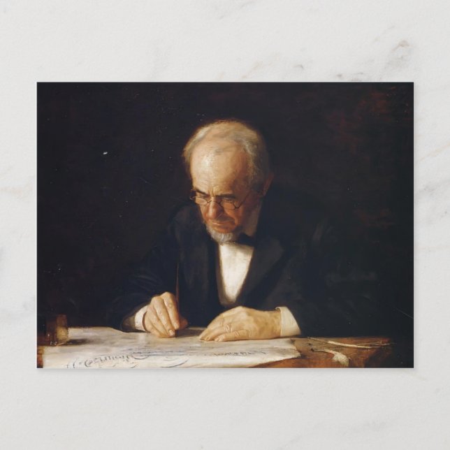 Thomas Eakins-The Writing Master (Benjamin Eakins) Postcard (Front)