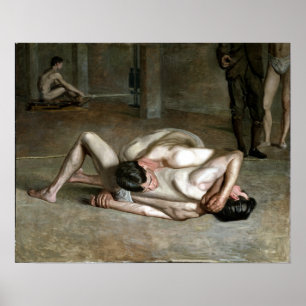 Thomas Eakins Wrestlers Poster