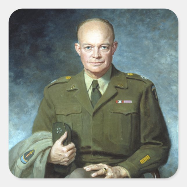 Thomas Edgar Stephens Dwight D. Eisenhower Square Sticker (Front)