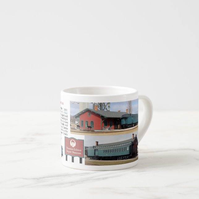 Thomas Edison Depot Museum Espresso Cup (Front Right)