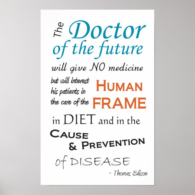 Thomas Edison Doctor of Future Poster (Front)
