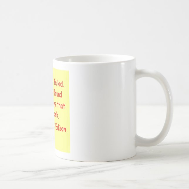 Thomas Edison quote Coffee Mug (Right)