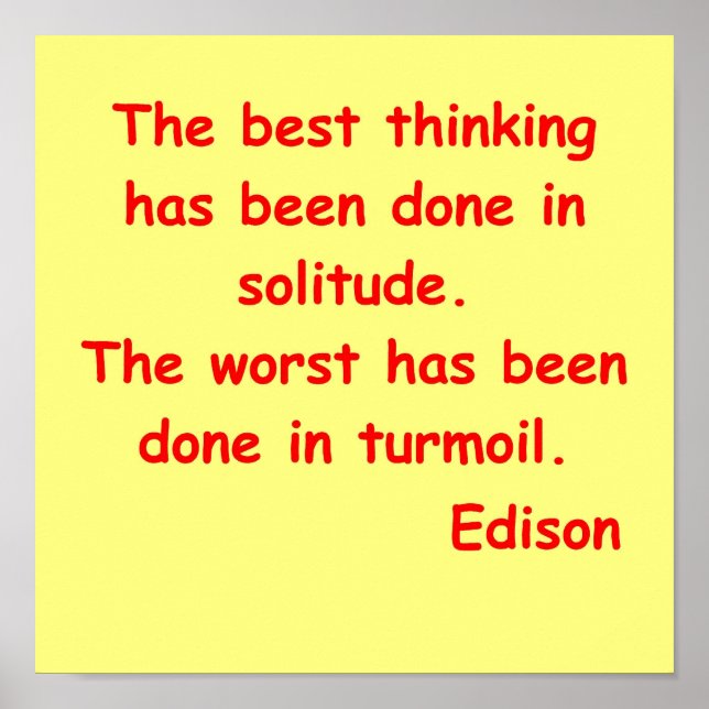 Thomas Edison quote Poster (Front)