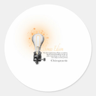 Thomas Edison Tee Classic Round Sticker