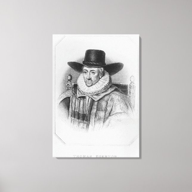 Thomas Egerton  from 'Lodge's British Portraits' Canvas Print (Front)