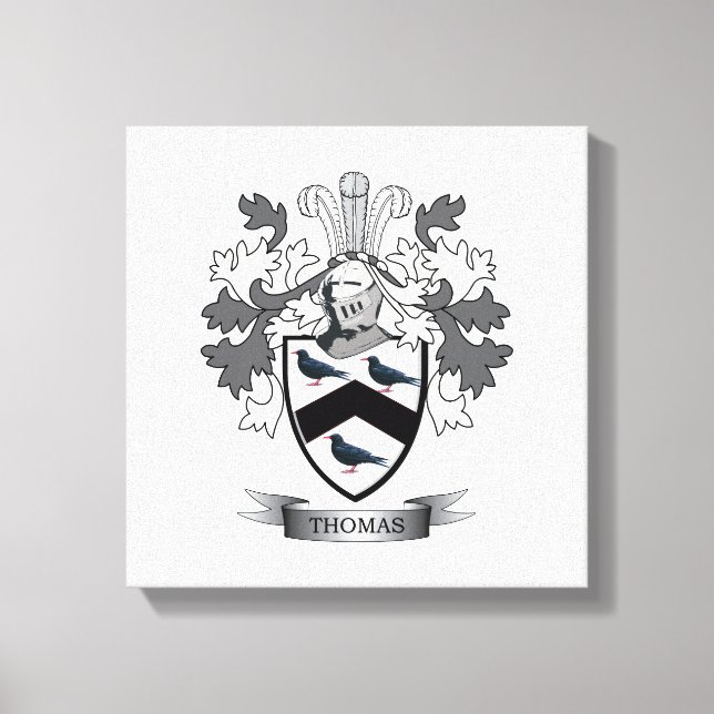 Thomas Family Crest Canvas Print (Front)