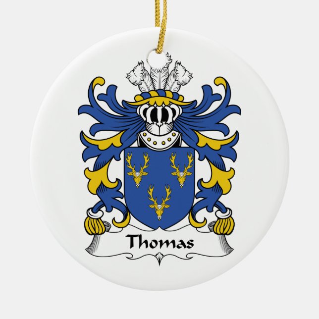 Thomas Family Crest Ornament (Front)