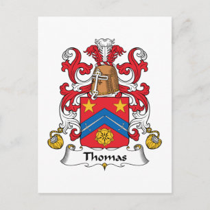 Thomas Family Crest Postcard