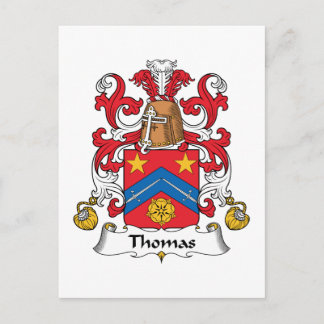Thomas Family Crest Postcard