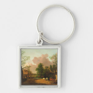Thomas Gainsborough   A Landscape with Figures, Fa Key Ring