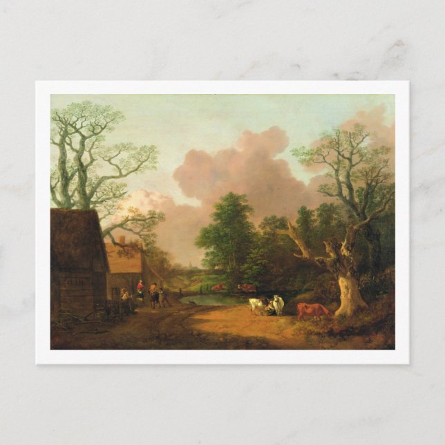 Thomas Gainsborough | A Landscape with Figures, Fa Postcard (Front)
