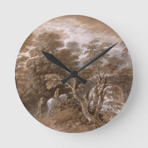 Thomas Gainsborough A Woodland Pool with Rocks a Round Clock