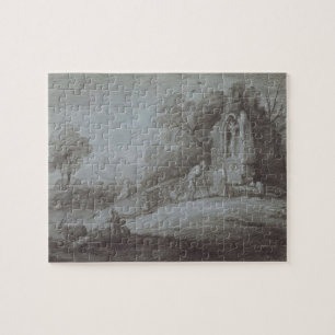 Thomas Gainsborough   Churchyard with Figure Conte Jigsaw Puzzle