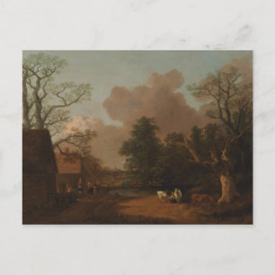 Thomas Gainsborough - Landscape with Milkmaid Postcard