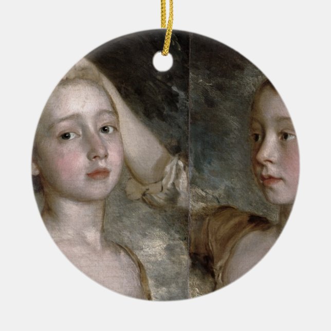Thomas Gainsborough | The Painter's Daughters Mary Ceramic Tree Decoration (Front)