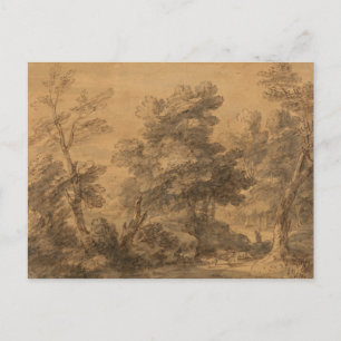 Thomas Gainsborough - Wooded Landscape Postcard