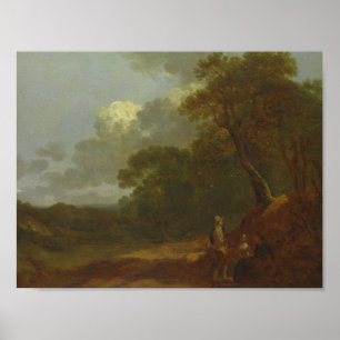 Thomas Gainsborough - Wooded Landscape with a Man Poster