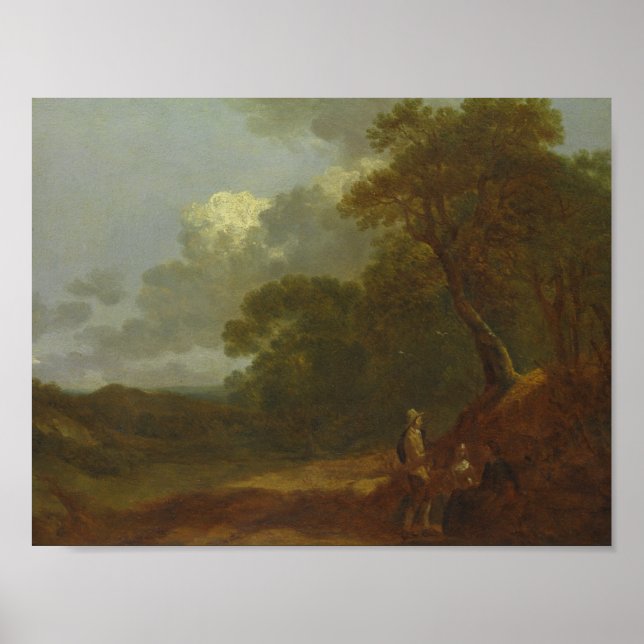 Thomas Gainsborough - Wooded Landscape with a Man Poster (Front)