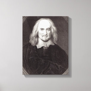 Thomas Hobbes  from 'Gallery of Portraits' Canvas Print
